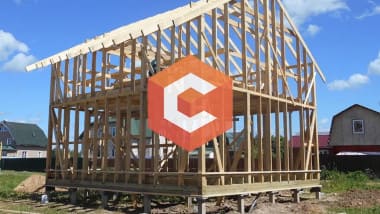 Каркасная технология с фундаментом из железобетонных забивных свай по технологии