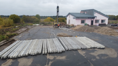 Монтаж ж/б свай по технологии "35FS" не знает препятствий!