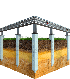 Фундамент ограждения автомобильных дорог