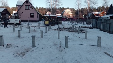 Продолжаем марафон "зимних" фундаментов!