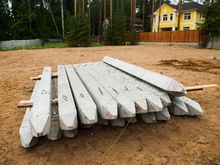 Берегоукрепление железобетонными сваями