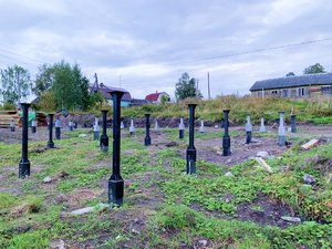 Фундамент на забивных железобетонных сваях под каркасный дом в Карелии