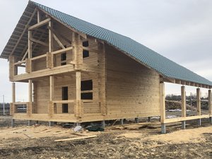 Фундамент двухэтажного дома в селе Зоркальцево