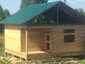 Фундамент для бани из бруса в пос. Родионово