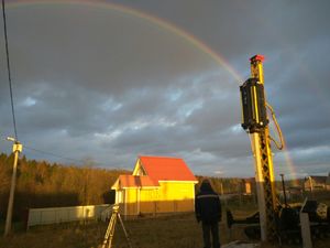Фундамент для деревянного каркасного дома в деревне Ахтырка