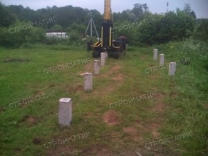 Фундамент для бани из бруса в деревне Башкино