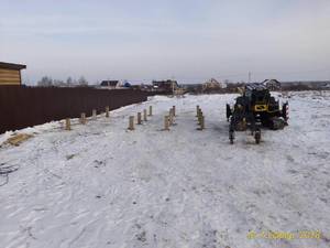 Фундамент для бани из бруса в селе Большие Кузьминки