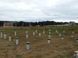 Фундамент для каркасного дома в деревне Каменное