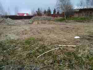 Фундамент для бревенчатого дома в деревне Порошкино