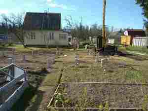 Фундамент для каркасного дома СНТ Арсенал Ленинградской области