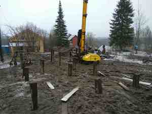 Фундамент для кирпичного дома в г/п Сосновское