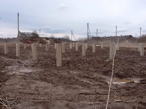 Фундамент для каркасного дома в деревне Кувшинцево