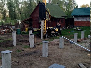 Фундамент для бревенчатого дома поселок Мичуринский, Новосибирский район
