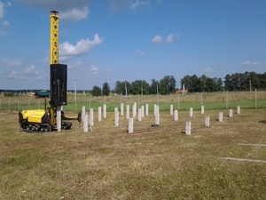Фундамент для дома из бруса в деревне Волочаново