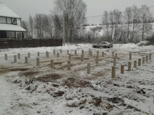 Фундамент для каркасного дома в деревне Копнинское