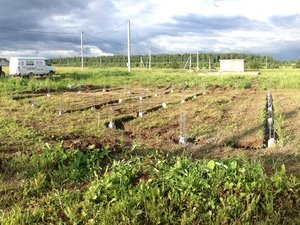 Фундамент для дома из пеноблоков в деревне Столбово