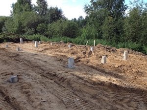 Фундамент для дома из SIP-панелей в коттеджном поселке Княжий Луг