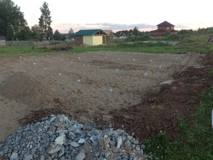 Фундамент для дома из пеноблоков в деревне Бабичи