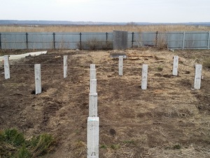 Фундамент для каркасного дома с террасой в селе Калтай