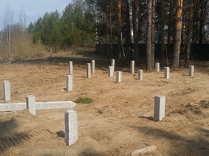 Фундамент для дома и бани из пеноблока в СНТ Ветеран 3