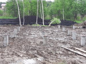 Фундамент для каркасного дома в селе Горный Щит