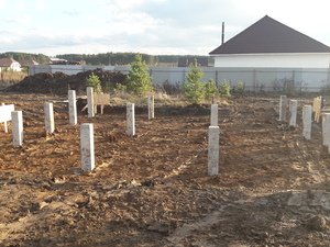 Фундамент для каркасного дома в поселке Рассоха