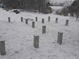 Фундамент для бани из бруса В СНТ Калининец 4