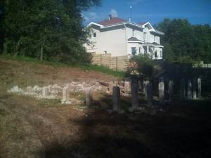 Фундамент для каркасного дома в деревне Поляны