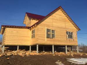 Фундамент для дома из профилированного бруса в деревне Карабиха