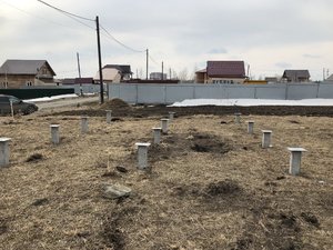 Фундамент для дома из бруса с террасой в пос. Зеленые горки