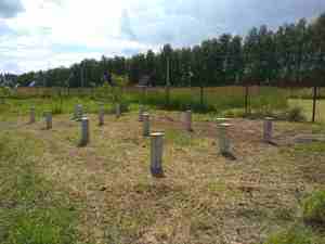 Фундамент для дома из бруса в селе Мячково ДНТ Березовая Роща