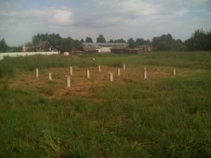 Фундамент для бани из бруса в поселке Шувое