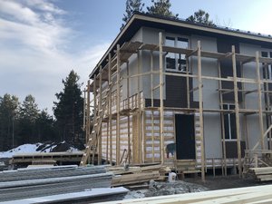 Фундамент для двухэтажного каркасного дома с гаражом, баней и террасой