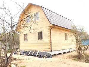 Фундамент с висячим ростверком для дома из бруса в Твери