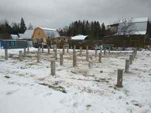 Фундамент для дома из бруса в деревне Хлопенево