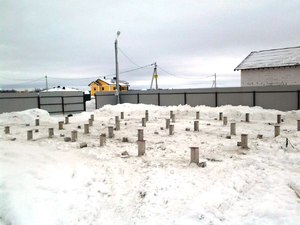 Фундамент для коттеджа из бруса в ДНП Летние вечера