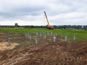 Забивные Ж/Б сваи для бревенчатого дома размером 10х9 (Богородский район, пос. Буревестник)