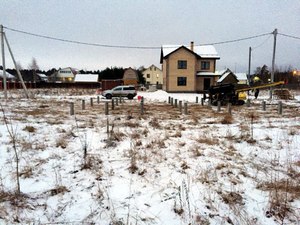 Фундамент для дома из бруса в деревне Черногубово