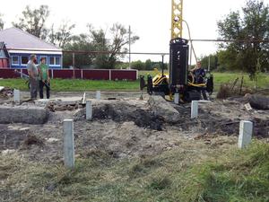 Фундамент под хозяственный блок в селе Хохол