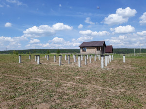 Забивные Ж/Б сваи для деревянного дома размером 10х12 (Дальнеконстантиновский р-он, с.Мухоедово)