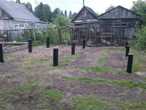 Фундамент для бани из бруса посёлке Лучевое 2