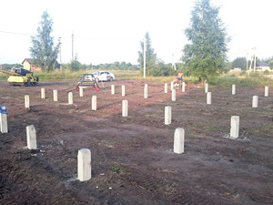 Фундамент для каркасного дома в Горицах