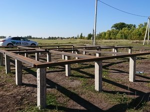 Фундамент для дома из бревна в селе Казинка