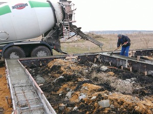 Фундамент с бетонным ростверком для дома из газобетона с облицовкой в селе Новая Дубрава