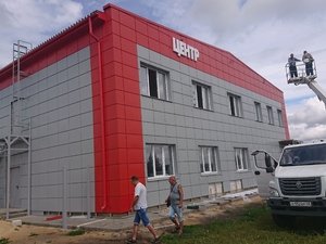 Фундамент с бетонным ростверком для блочного здания в селе Косыревка