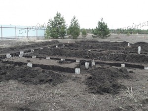 Фундамент для дома из газосиликата в селе Староживотинное, КП "Снегири"