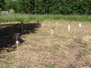 Фундамент для беседки в деревне Завражье