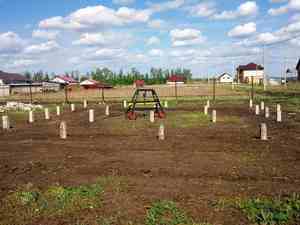 Фундамент для кирпичного дома в городе Грязи