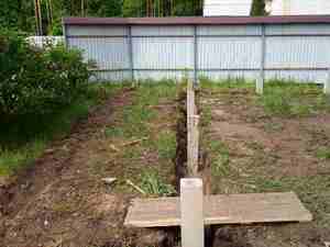 Фундамент для гаража в селе Капитанщино