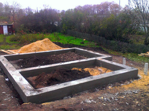 Фундамент для дома из бруса в селе Троекурово